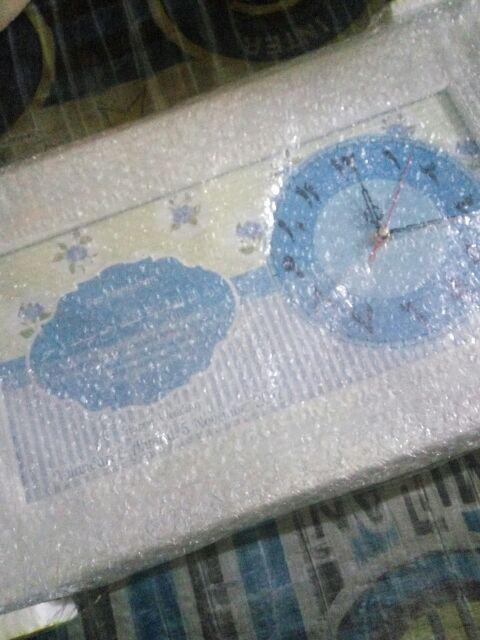 Hiasan Jam Dinding Kaligrafi Doa Pernikahan Custom Warna Ungu Uk 20x40