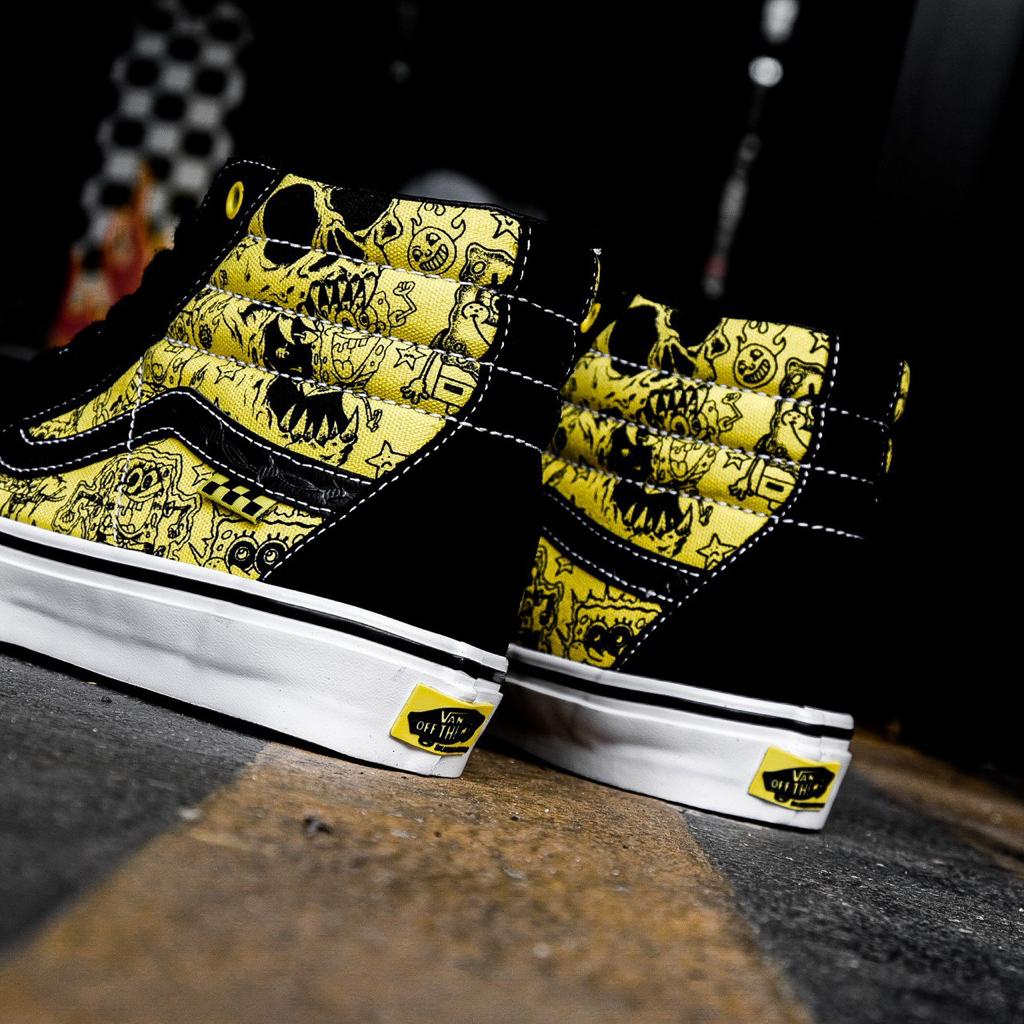 VANS SK8-HI SKATE X SPONGEBOB &quot;GIGILIOTTI&quot; ORIGINAL 100%