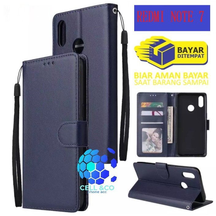 Flip cover XIAOMI REDMI NOTE 7 Flip case buka tutup kesing hp casing flip case leather wallet