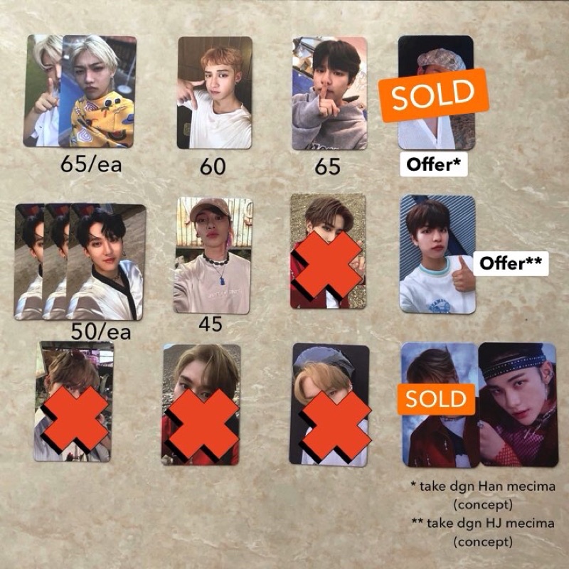 PC STRAY KIDS NOEASY FELIX BANGCHAN SEUNGMIN CHANGBIN I.N DS DOUBLE SIDED CONCEPT MECIMA
