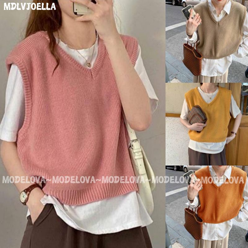 MDLV~ BAJU RAJUT ROMPI JOELLA // ROMPI RAJUT CEWEK // FASHION WANITA