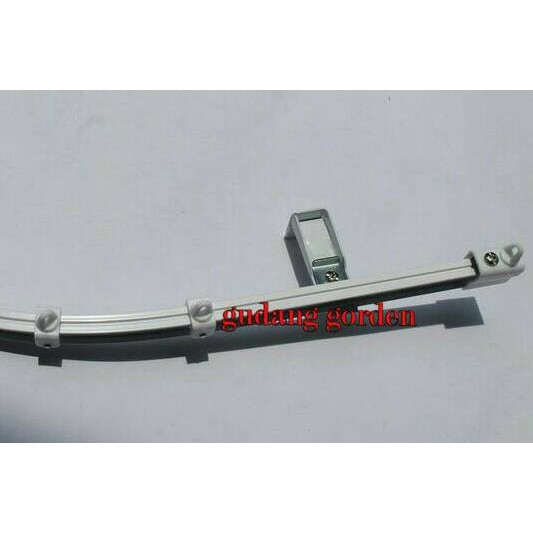 ♡ Rel Batang Gorden Lengkung / bengkok Flexi 1m - Bracket Plafon ➥