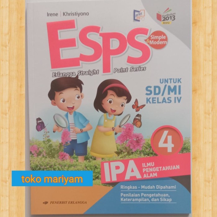 

❤BISA COD❤ buku paket Esps IPA SD kelas 4 kurikulum 2013 revisi penerbit Erlangga