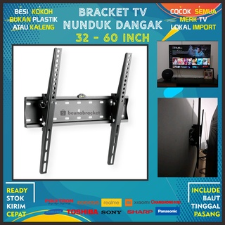 Bracket TV 55 inch - 32 in Cocok Semua Merk Tv Standard 2 Arah Nunduk Dangak Universal Breket Briket Braket Bracket TV 55 50 43 40 42 60 49 32 inch BB1 LOO1 Oximus 4450