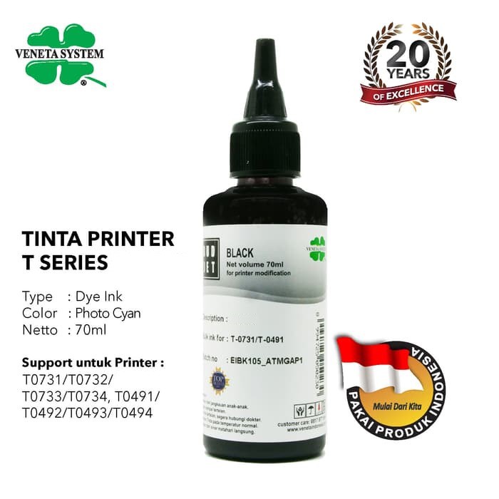 TINTA REFILL ISI ULANG BOTOL INFUS EPSON T SERIES - 70ML