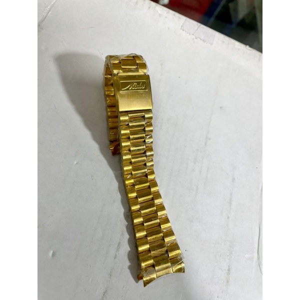 Rantai jam tangan mido, rantai jam tangan mido gold size 20mm