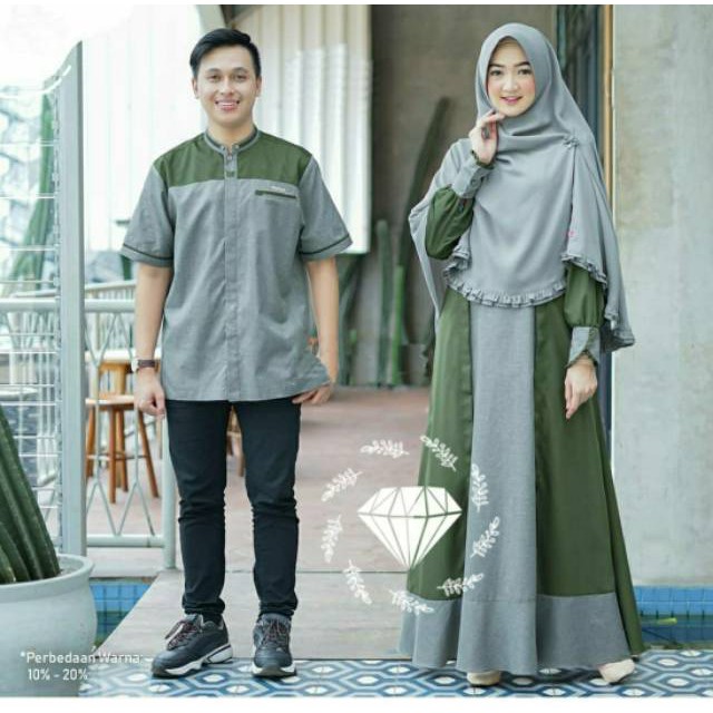 Baju Couple Pasangan Suami Istri Kondangan Pesta Edisi Lebaran Terbaru 2021 Cp Levinkha Bhn Moscrepe