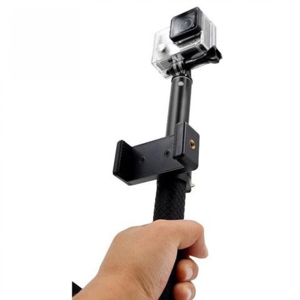 Clamp Jepit Tiang Rod Tripod Skrup 1/4 + Holder HP U Smartphone 2 hole