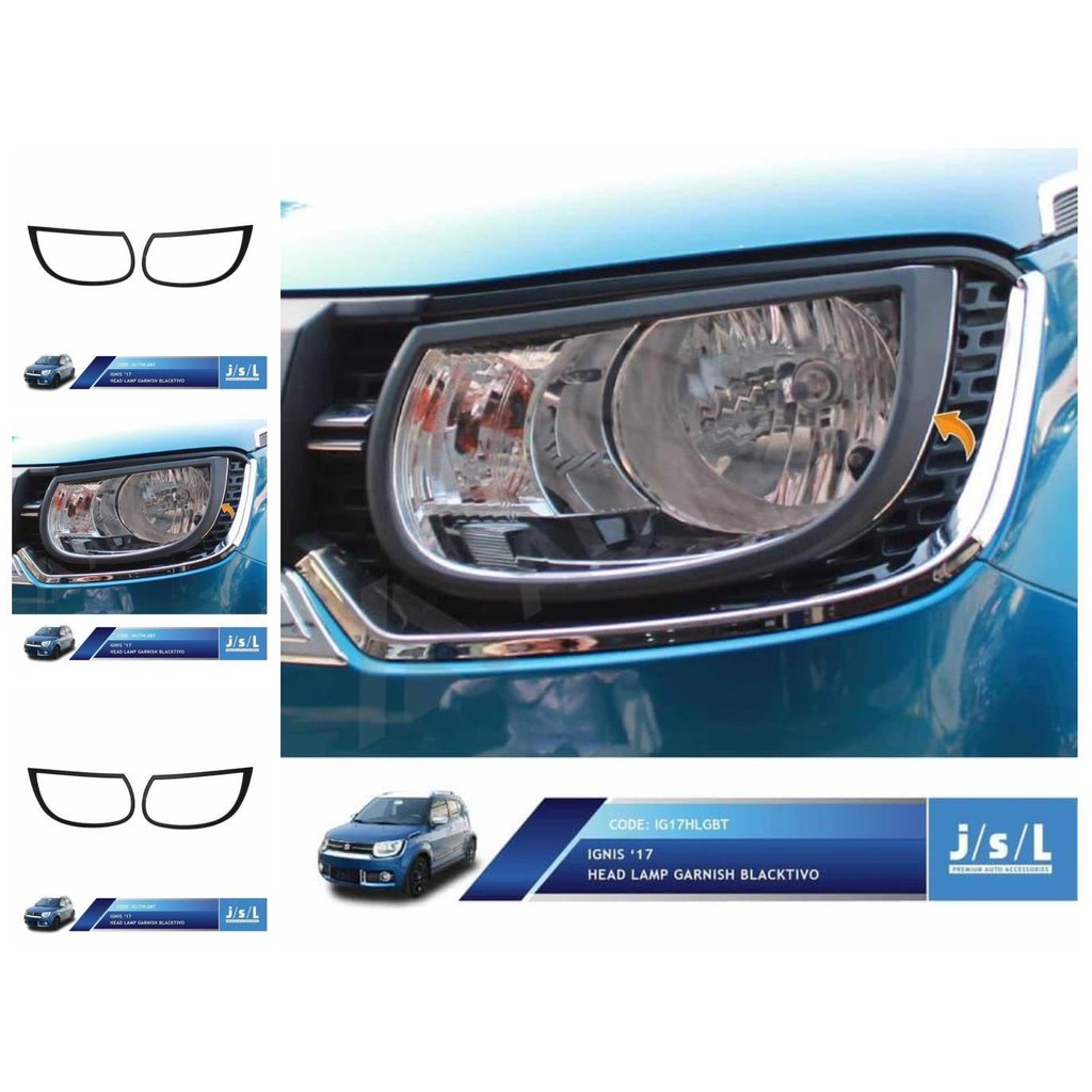 jsl ignis garnis lampu depan ignis head lamp garnish blackdoff