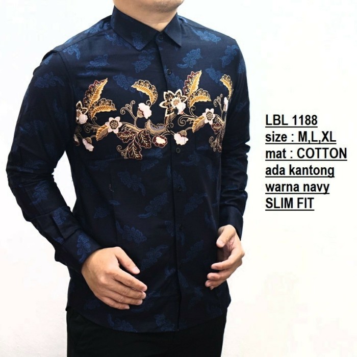 KEMEJA BATIK PRIA SLIM FIT / BAJU BATIK PRIA SLIM FIT ACS16