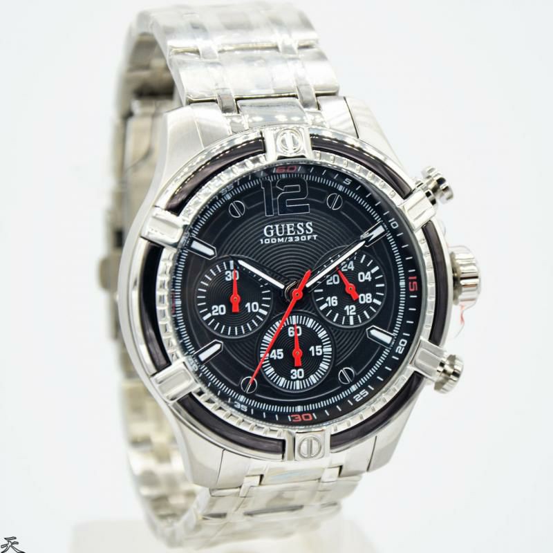 Jam Tangan Pria Guess W0968G1 Silver Rantai Original Murah