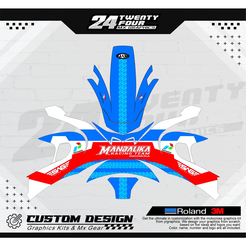 DECAL STICKER HELM KYT R10 MANDALIKA