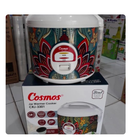 [ Cosmos ] Magic com / Rice cooker Cosmos CRJ 3301 dengan KUKUSAN!  - 1.8 Liter - Tongolan Besar + LOW WATT!