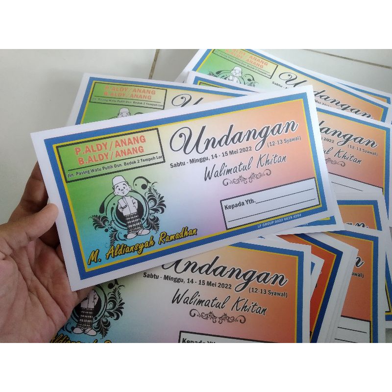 

undagan satu lembar sunatan