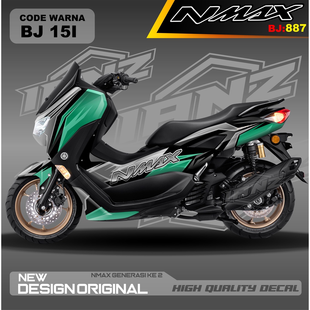 DECAL STICKER NMAX FULL BLOK BODY MOTOR / DECAL FULL BODY NMAX / DECAL STIKER FULL BODY NMAX / STIKER DECAL NMAX TERBARU