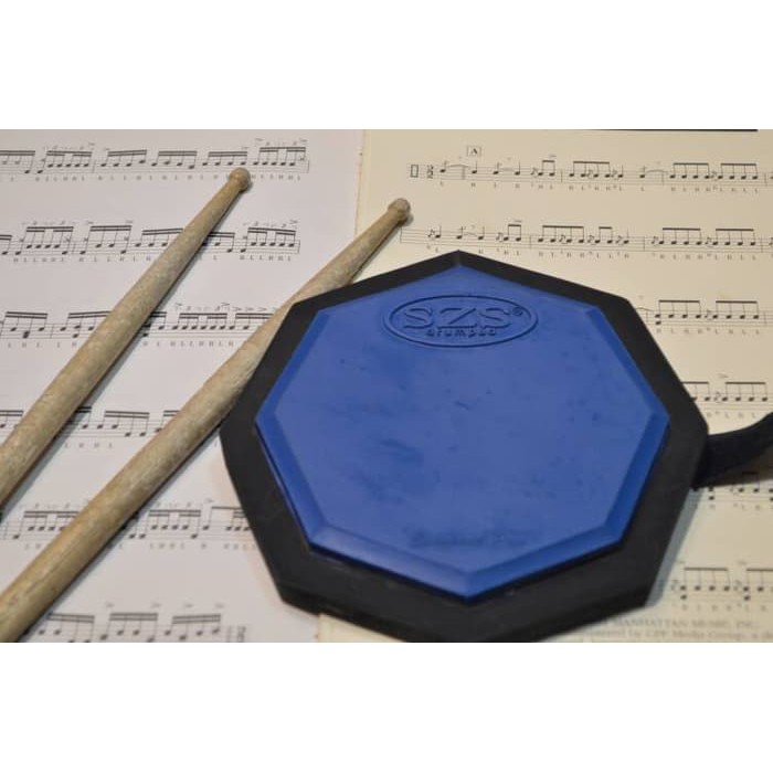 Diskon SZS Drum Pad Compact 6 inch Blue With Strap+ Bonus vcd