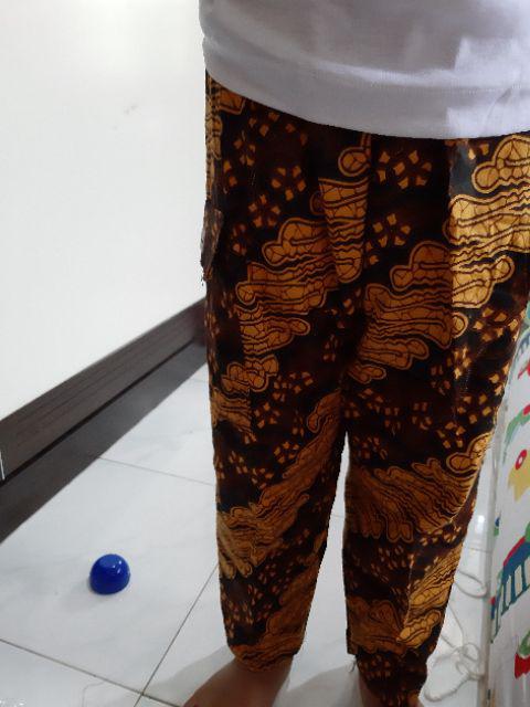 Celana Boim Batik Uk 6-8 Tahun / Celana Panjang Batik Anak Laki Harian Pants Santai