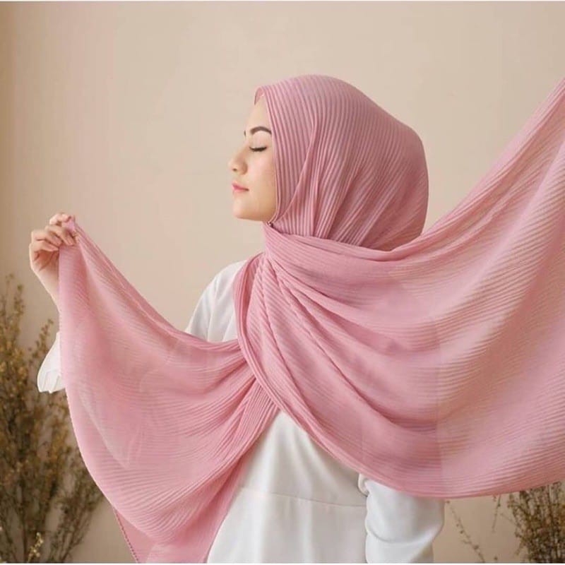 pashmina plisket ceruty baby doll lidi/kerudung/pashmina plisket/jilbab/hijab terpopuler 2021