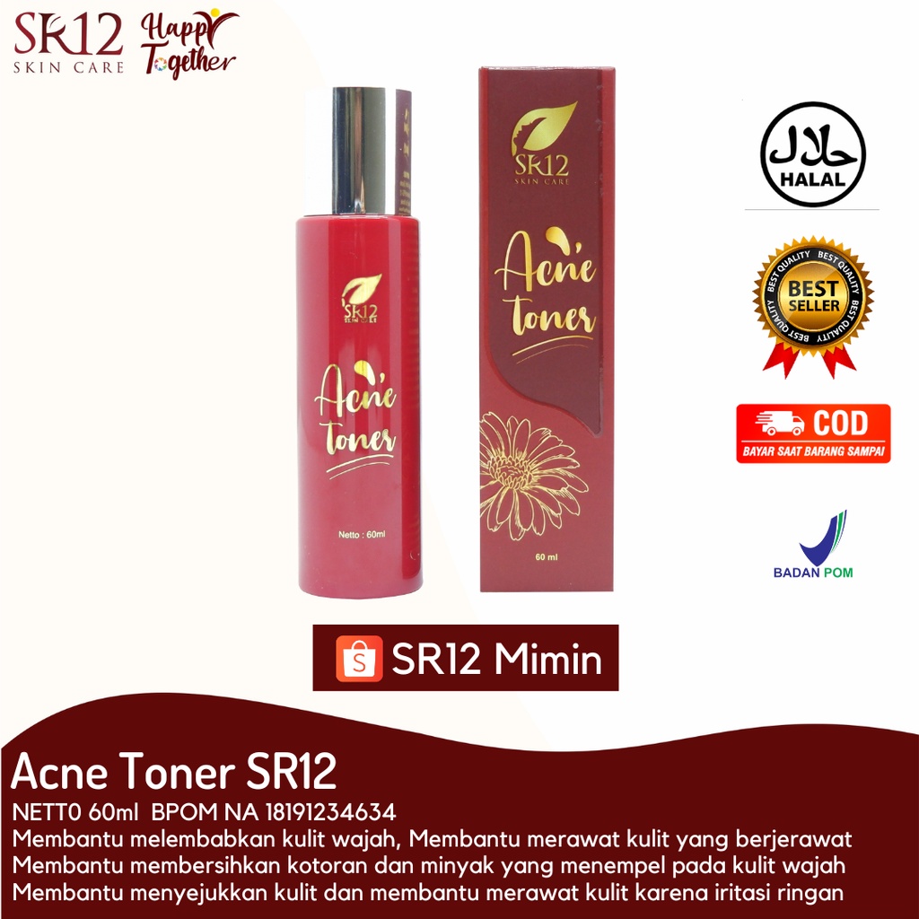 TONER ACNE SR12 - TONER UNTUK KULIT BERJERAWAT DAN BERMINYAK - TONER UNTUK BRUNTUSAN - TONER JERAWAT