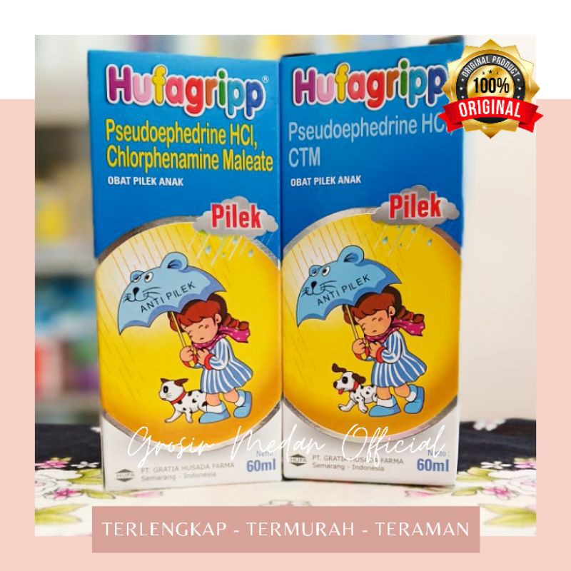 HUFAGRIP SYRUP KUNING FLU DAN BATUK MERAH DEMAM BIRU PILEK HIJAU BP BATUK PILEK