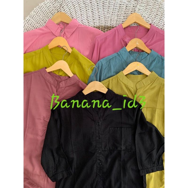 KEMEJA POLOS KATUN | POMELO| KEMEJA WANITA| KEMEJA KERJA WANITA