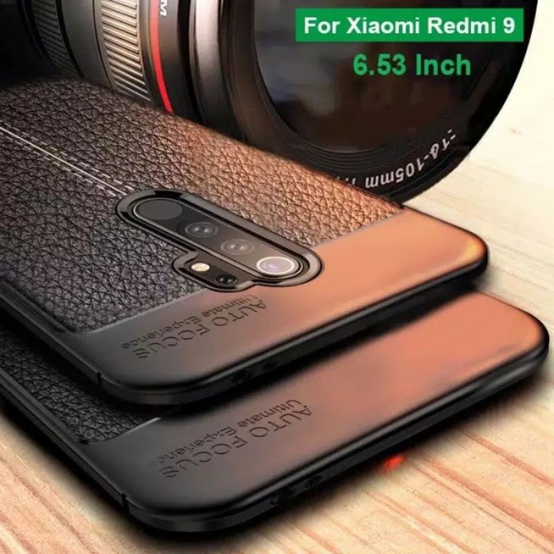 CARBON soft case REDMI 9C/9T/9/8/8A PRO/7/pocoM3 - silicon / casing auto focus hitam [original]