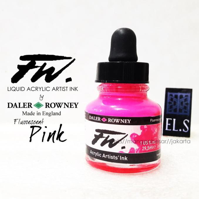 

Promo! Daler Rowney Fw Ink Flourescent Pink ( Cat Akrilik ) Terpercaya
