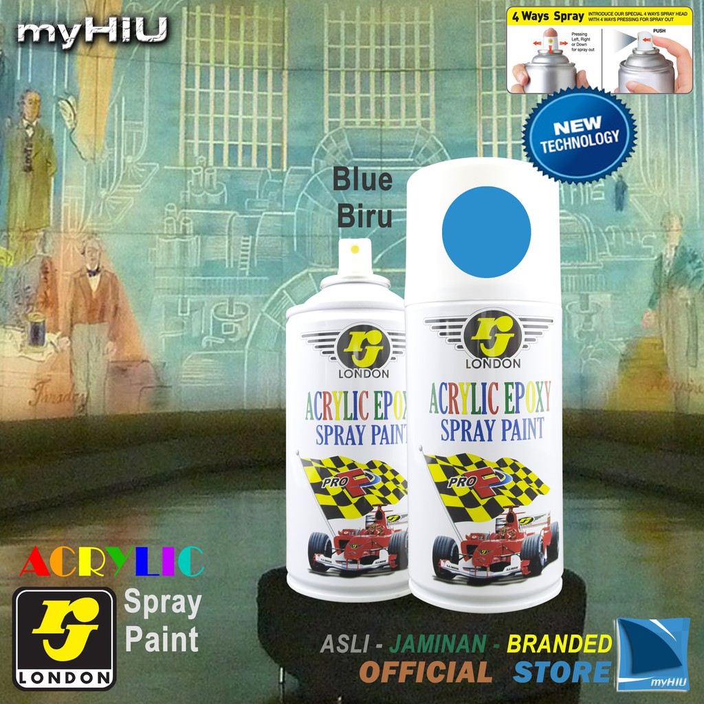 Cat Semprot Biru 150 ~ 400 cc / Blue Spray Paint RJ LONDON