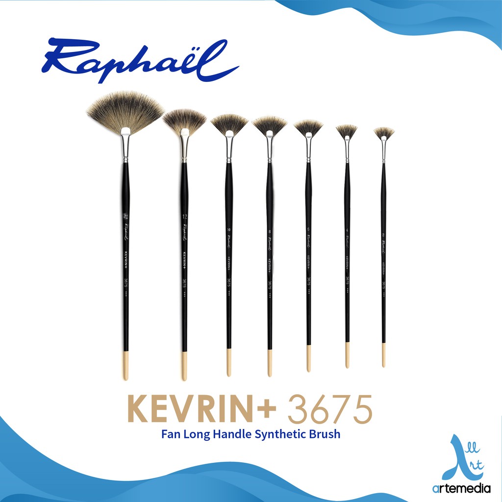 

Raphael 3675 Fan Kevrin Synthetic Brush Long Handle