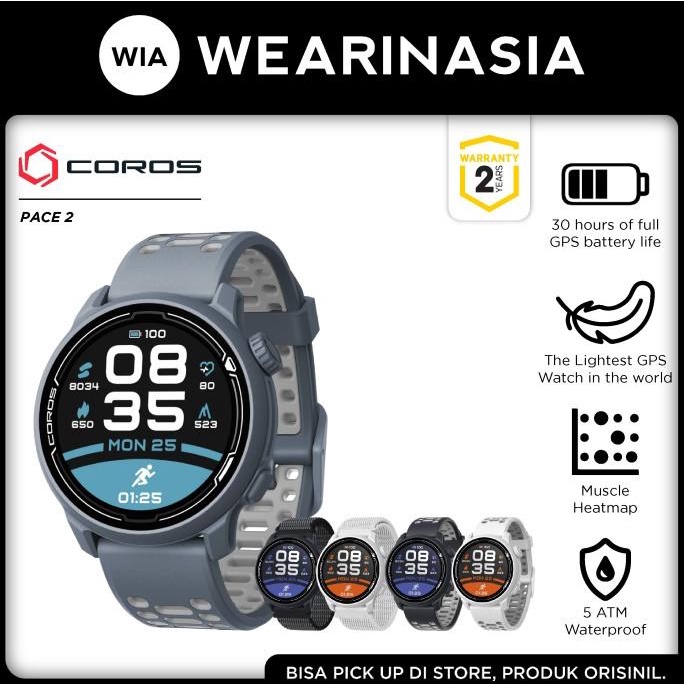 Jam Tangan Coros Pace 2 Premium GPS Sport Watch Original