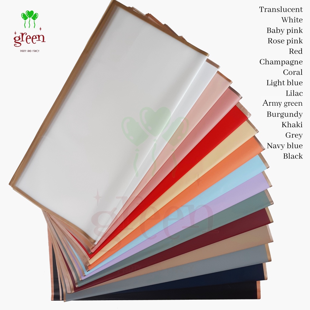 [GOJEK MEDAN] 20 lembar Kertas buket Flower wrap Bouquet wrap Plastik buket Kertas buket bunga Plast