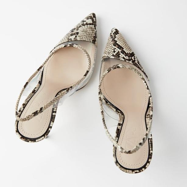 Aneka4,,Zara Vinyl Slingback High Heels 611 |promo....