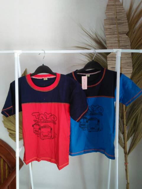 KAOS STRIPE SALUR BAJU ANAK BERKERAH