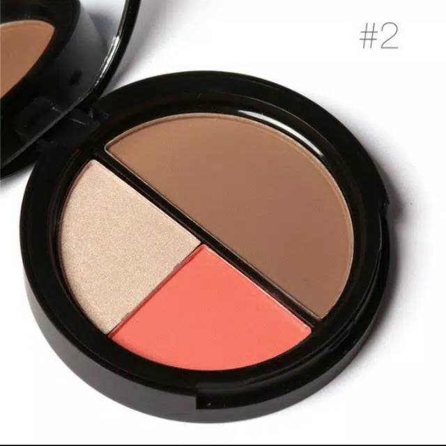 Focallure 3 Face Colours Highlighter Contour Blush / FA20