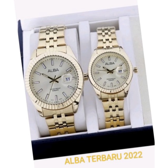 TURUN HARGA!!! Jam Tangan Couple  ALBA Tahan Air | Jam Tangan Pria Wanita Rantai Terbaru | Terlaris | Termurah