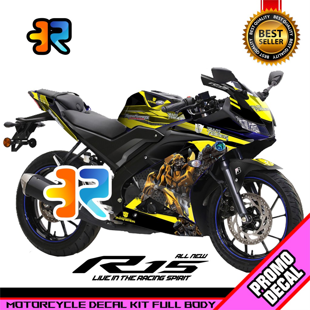 Decal Motor R15 V3 Desain Anime Transformer Sticker Decal Full Body