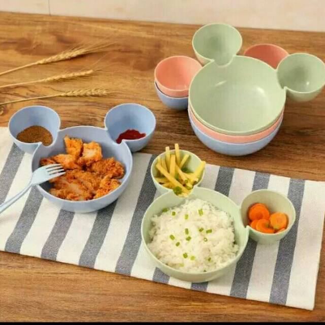 Mangkok makan unik miki mouse mangkok lucu mangkok anak