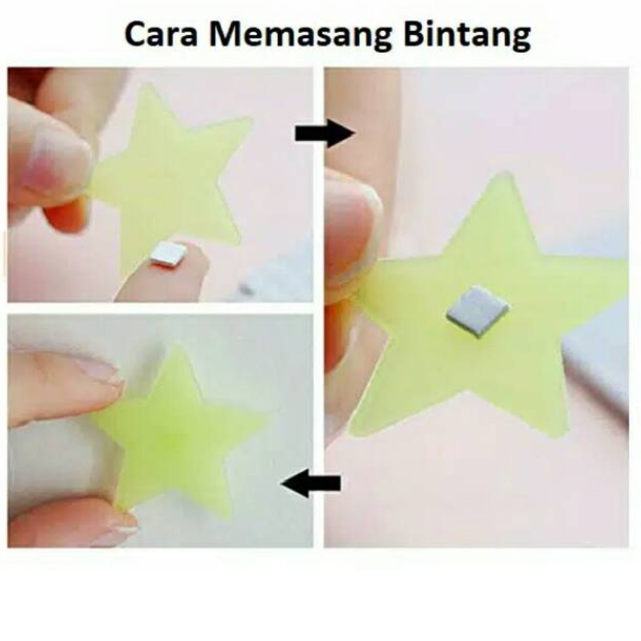 BAJ COD Stiker Bintang Per pcs Stiker Dinding Glow In The Dark Star Sticker Sticker Murah - SS019