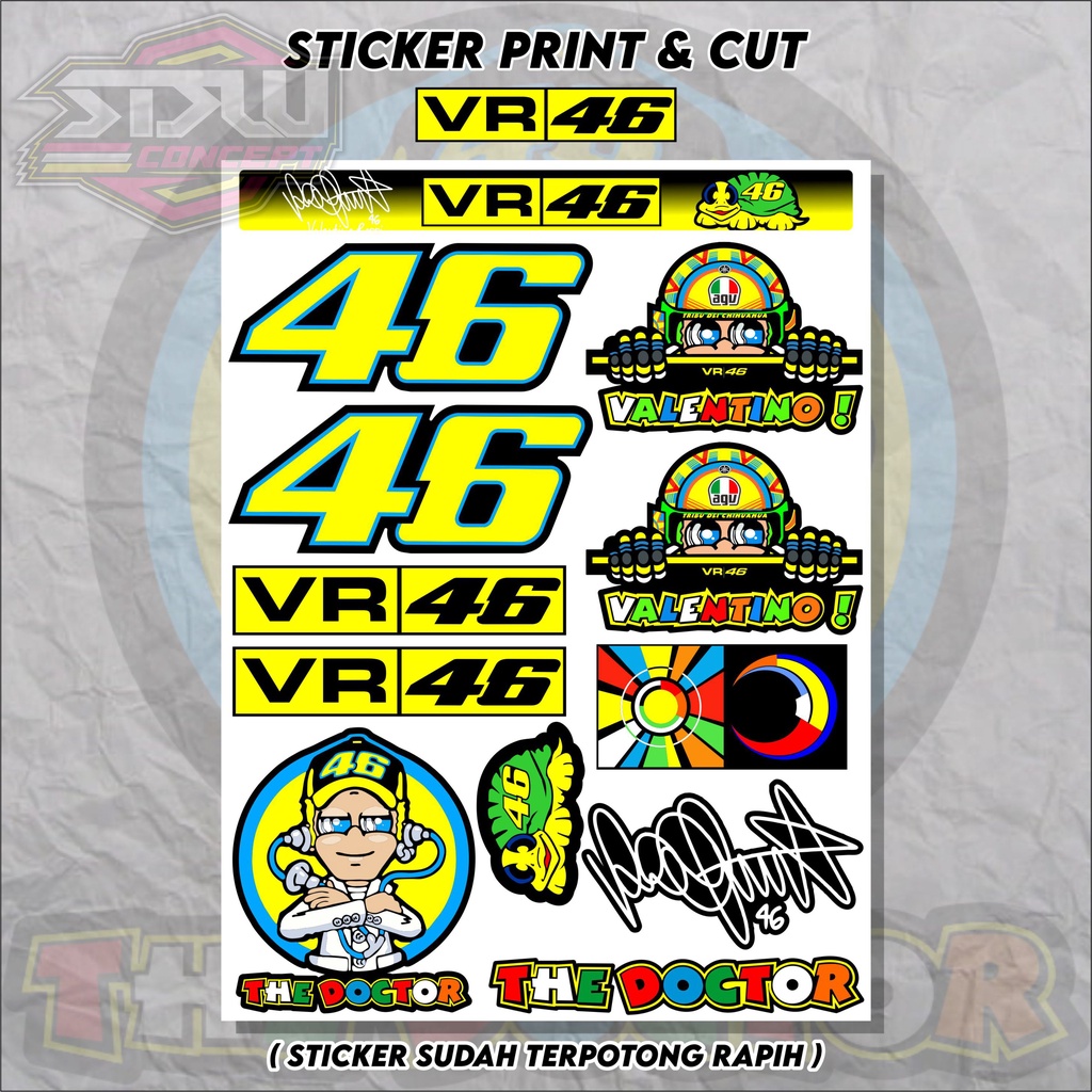 Sticker Racing Stiker Motor Gp Print Cutt