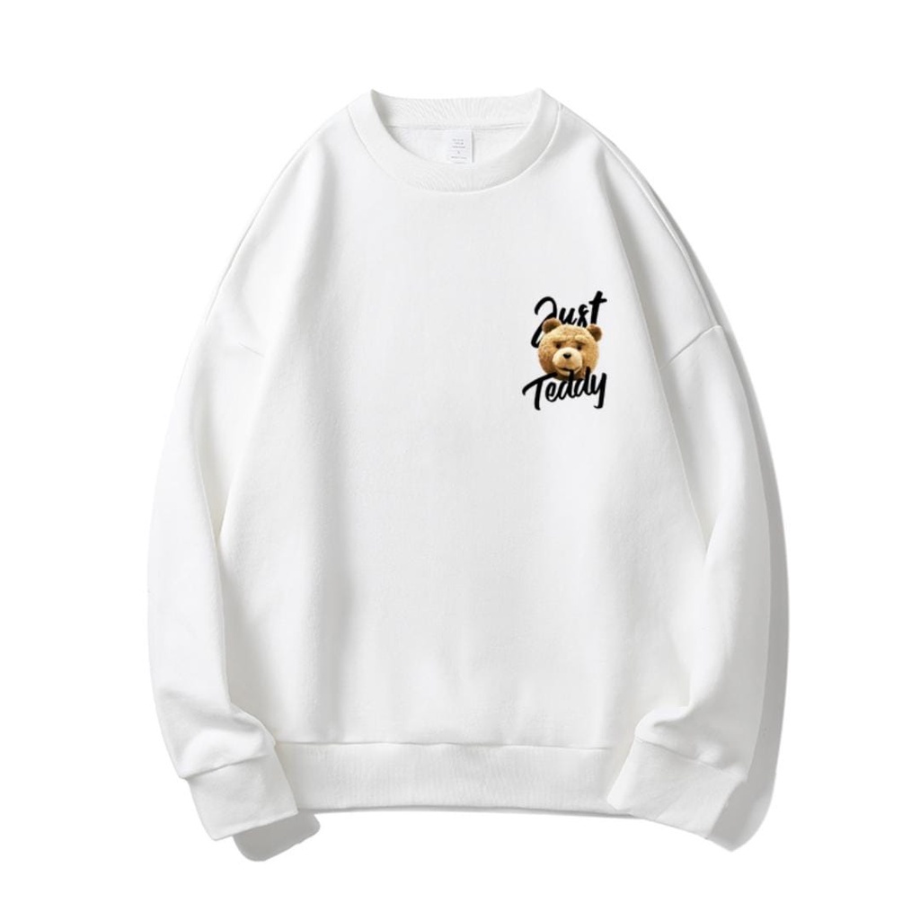 JUST RELAX TEDDY BEAR PRINTING SWEATER CREWNECK XL