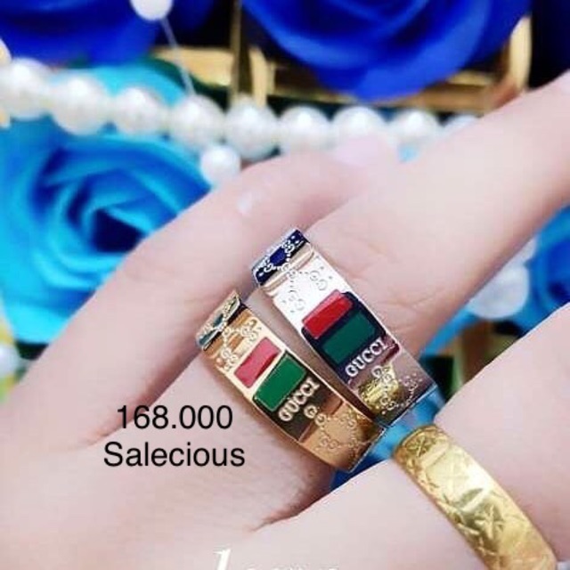 Jual Cincin Gucci Perhiasan Lapis Emas Luxury Dengan Zircon Italy Asli Indonesia Shopee Indonesia