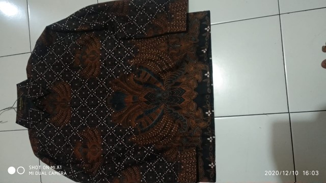 Pari Coklat Panjang Kemeja Batik Pria Full Furing Katun Sragenan
