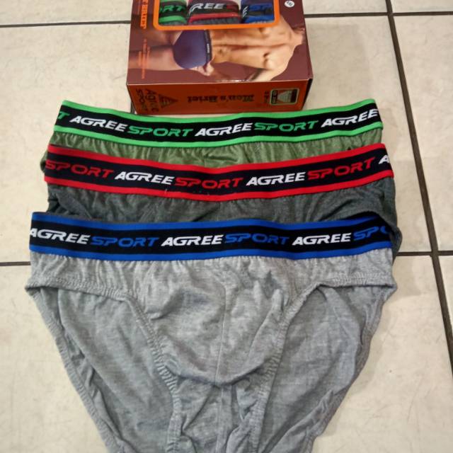 CD CELANA DALAM CANCUT COWOK AGREE SEGITIGA KARET BOXER UK M-L-XL-XXL.