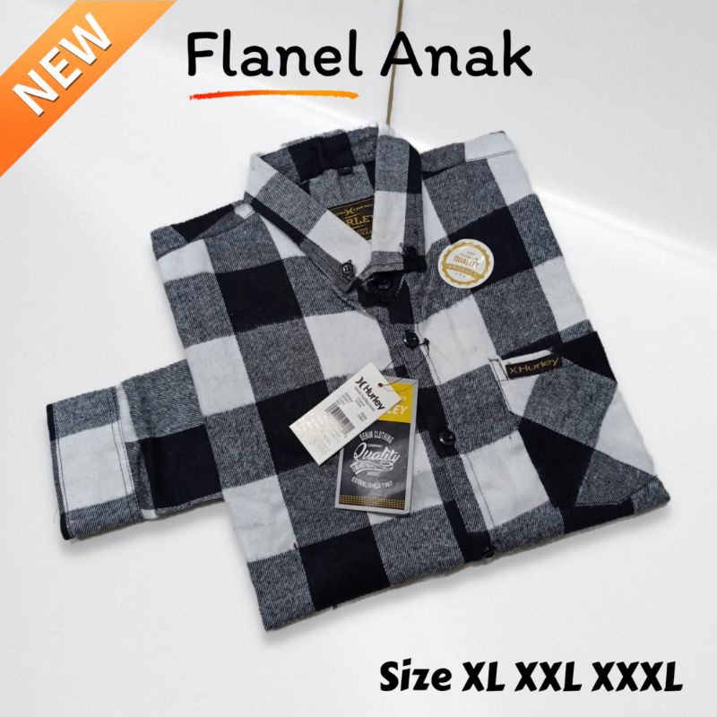 KEMEJA ANAK FLANEL LENGAN PANJANG PREMIUM BAJU ANAK TANGGUNG UMUR 7-13TH