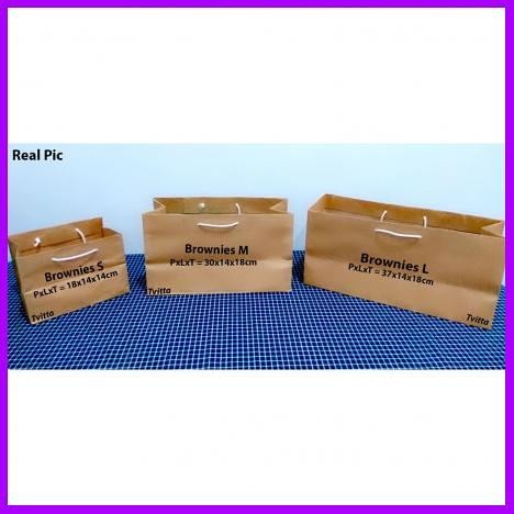 

(TERLARIS) Paperbag Polos Coklat Bolu Brownies M