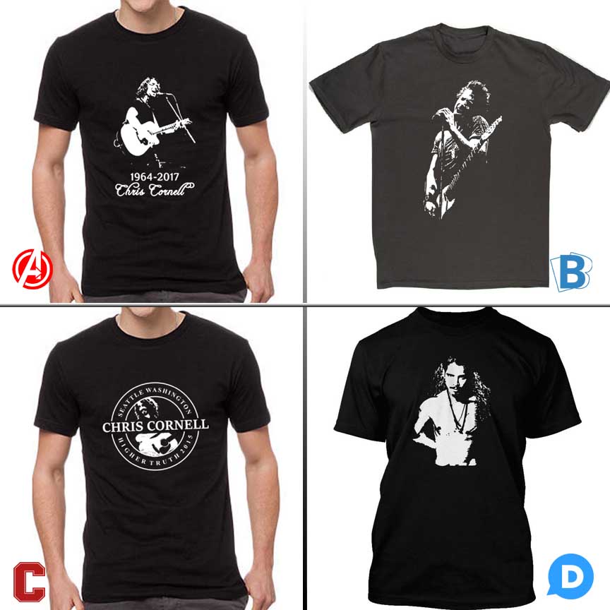 Kaos Chris Cornell 1964 2017 Casual Tshirt Bahan Katun