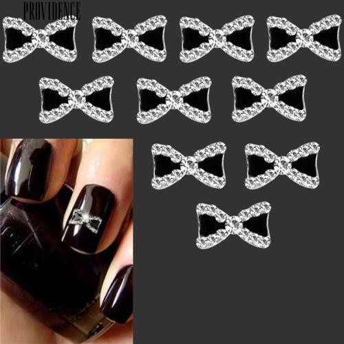 10 Pcs 3D Berlian Imitasi Ikatan Simpul Busur Nail Art Tips Dekorasi Manicure Tools