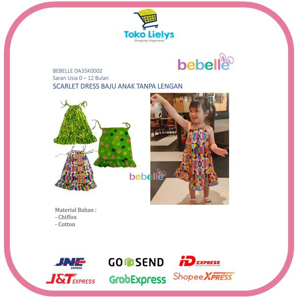 BEBELLE DA35K0002 SCARLETT DRESS BAJU TALI ANAK CEWE -TOKO LIELYS