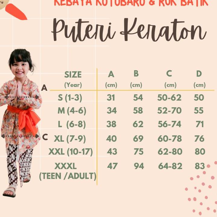 KEBAYA ANAK SETELAN KUTUBARU REMAJA DEWASA BUNGA VINTAGE JADUL CLASSIC KATUN JEPANG COUPLE KARTINI