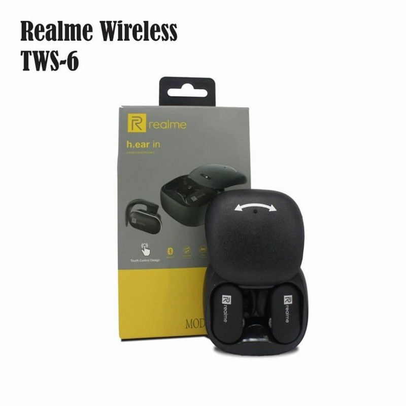 HF Handsfree BT Bluetooth Headset Headphone Realme TWS 6 TWS-6 TWS6